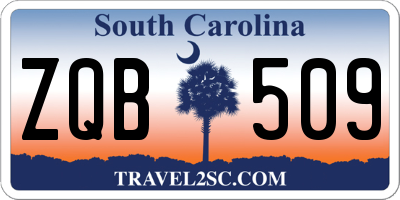 SC license plate ZQB509