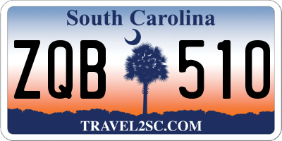 SC license plate ZQB510