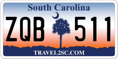 SC license plate ZQB511