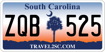 SC license plate ZQB525