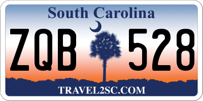 SC license plate ZQB528