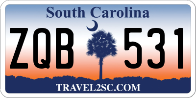 SC license plate ZQB531