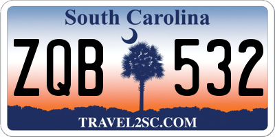 SC license plate ZQB532