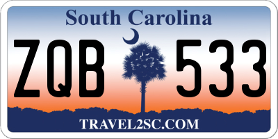SC license plate ZQB533