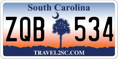 SC license plate ZQB534