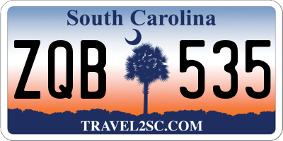 SC license plate ZQB535