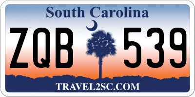 SC license plate ZQB539