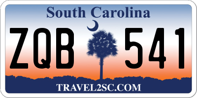 SC license plate ZQB541