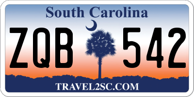 SC license plate ZQB542
