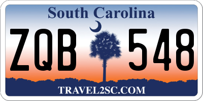 SC license plate ZQB548