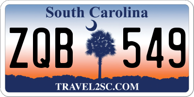 SC license plate ZQB549