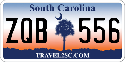 SC license plate ZQB556