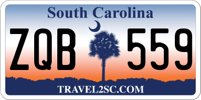 SC license plate ZQB559