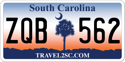 SC license plate ZQB562