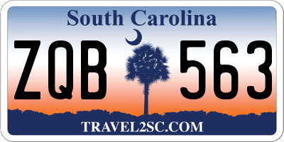 SC license plate ZQB563