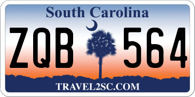 SC license plate ZQB564
