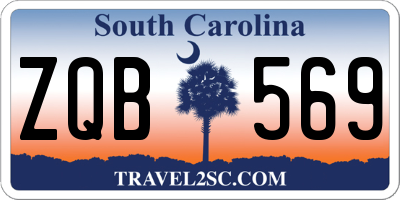 SC license plate ZQB569