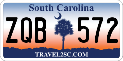SC license plate ZQB572
