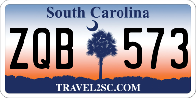 SC license plate ZQB573