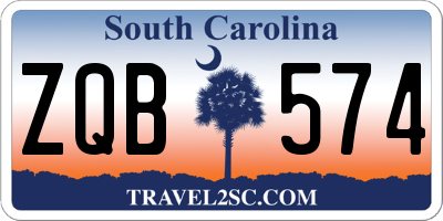 SC license plate ZQB574
