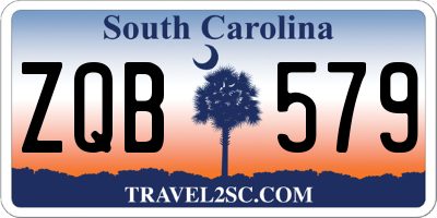 SC license plate ZQB579