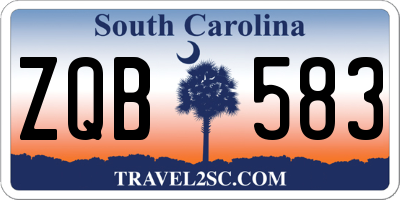 SC license plate ZQB583
