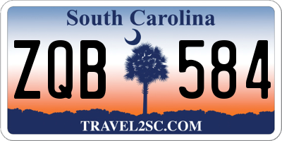 SC license plate ZQB584