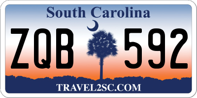 SC license plate ZQB592