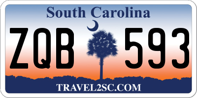 SC license plate ZQB593