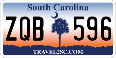 SC license plate ZQB596