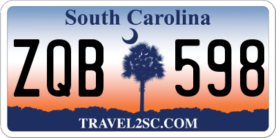 SC license plate ZQB598