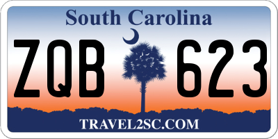 SC license plate ZQB623