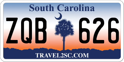 SC license plate ZQB626