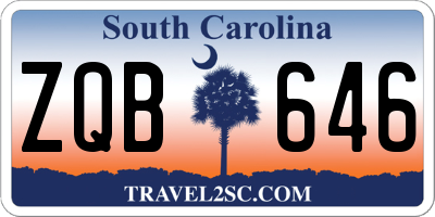 SC license plate ZQB646