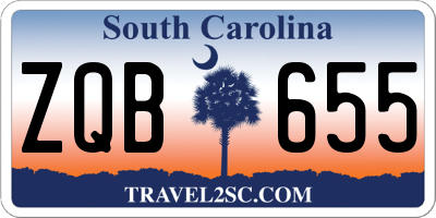 SC license plate ZQB655