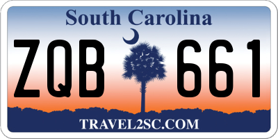 SC license plate ZQB661