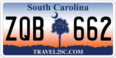 SC license plate ZQB662