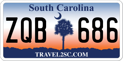 SC license plate ZQB686