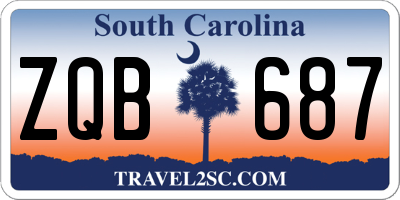 SC license plate ZQB687