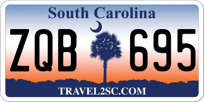 SC license plate ZQB695