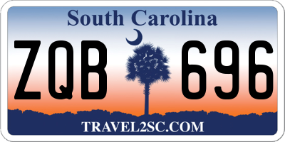SC license plate ZQB696