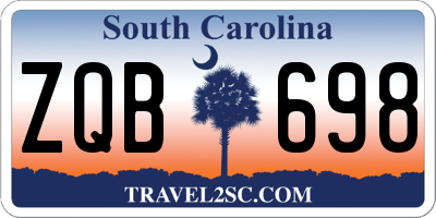 SC license plate ZQB698
