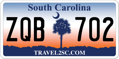 SC license plate ZQB702