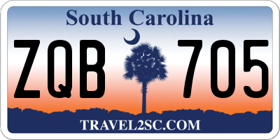 SC license plate ZQB705