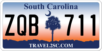 SC license plate ZQB711