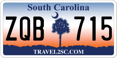 SC license plate ZQB715