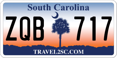 SC license plate ZQB717