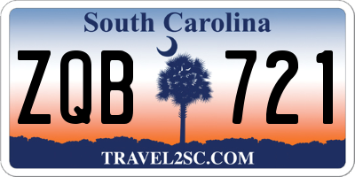 SC license plate ZQB721