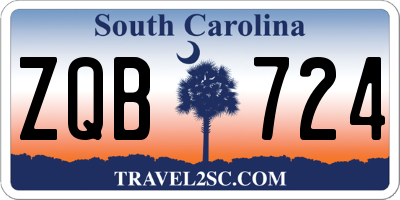 SC license plate ZQB724