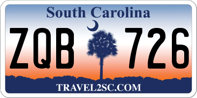 SC license plate ZQB726